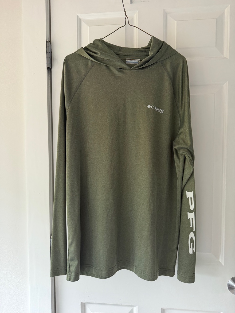 Columbia PFG Olive Green Performance Hoodie